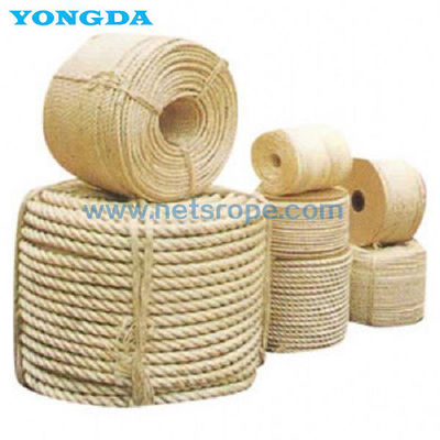 ISO1181-2004[E] 3 স্ট্র্যান্ড হোয়াইট সিসাল রোপ